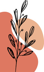 Aesthetic Plant Corner Vector