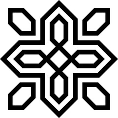 Vector mandala with Arabic pattern 