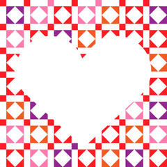 Vector pattern colorful hearts on white background. Color pattern with hearts. Space pattern hearts. Backdrop for valentines day or card love.