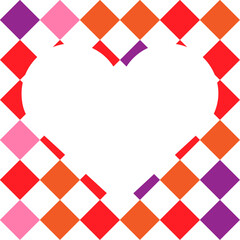 Fototapeta na wymiar Pattern colorful hearts on white background. Color pattern with hearts. Space pattern hearts. Backdrop for valentines day or card love.