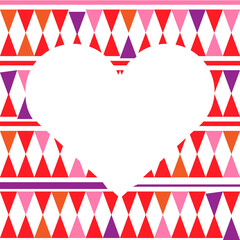 Obraz premium Pattern colorful hearts on white background. Color pattern with hearts. Space pattern hearts. Backdrop for valentines day or card love.