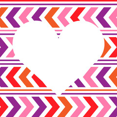 Obraz premium Pattern colorful hearts on white background. Color pattern with hearts. Space pattern hearts. Backdrop for valentines day or card love.