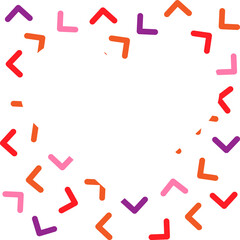 Pattern colorful hearts on white background. Color pattern with hearts. Space pattern hearts. Backdrop for valentines day or card love.