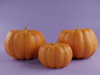 pumpkin on a purple background