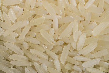 Dry white long rice isolated 