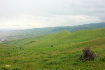 Beautiful green hills.