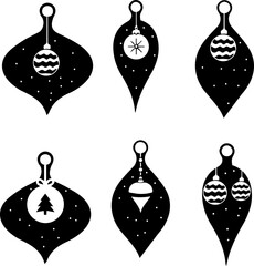 set of christmas decorations