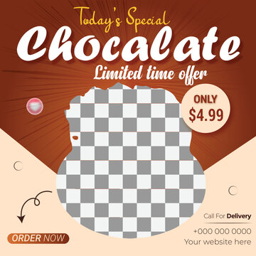 Special cakes social media post template for cake shop