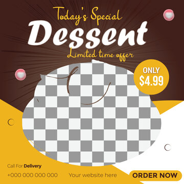 Special cakes social media post template for cake shop