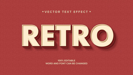 Text Effect Retro Style, Vintage Text Effect