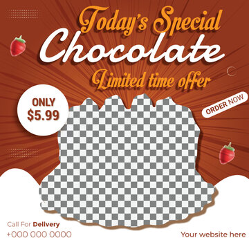 Special cakes social media post template for cake shop