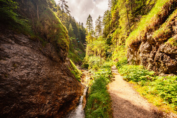 Mountain landscape in mountains, Juranova dolina - valley in The Western Tatras national park. Slovakia, oravice, Orava region. © Zedspider