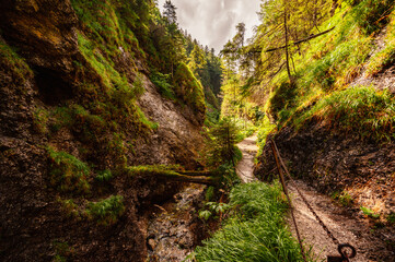 Mountain landscape in mountains, Juranova dolina - valley in The Western Tatras national park. Slovakia, oravice, Orava region. © Zedspider