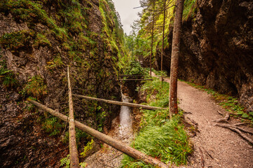 Mountain landscape in mountains, Juranova dolina - valley in The Western Tatras national park. Slovakia, oravice, Orava region. © Zedspider