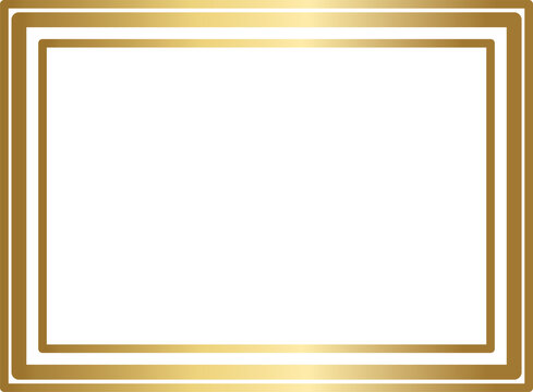 Golden Frame .  Illustration for decoration, frame, backdrop, wallpaper, wedding card. Png