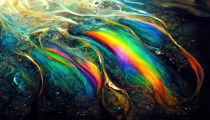 Naklejka premium Colorful abstract background with waves art pattern