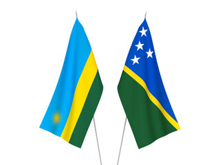 Republic of Rwanda and Solomon Islands flags