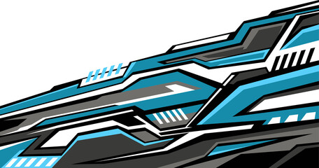 Side body graphic sticker. Abstract racing design concept. Car decal wrap design for motorcycle, boat, truck, car, boat and more.