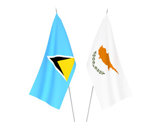 Saint Lucia and Cyprus flags