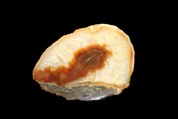 Mineral agate on a black background