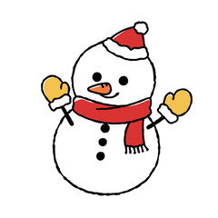 シンプルな雪だるま