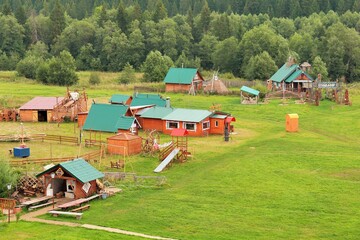  View of the ethnographic par, the birthplace of the Udmurt Father Frost, Tol-Babai in the village...