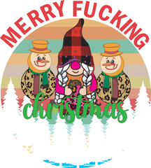 Funny Christmas Sublimation Design