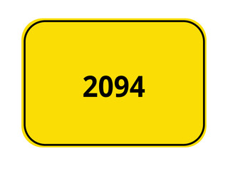 oranges Ortseingangsschild - Jahr 2094