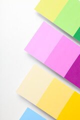 Concept of colors for design, color palettes, top view