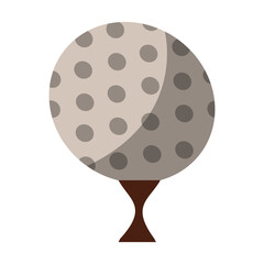 Golf ball vector illustration in flat color design