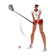Golfer vector illustration in flat color design