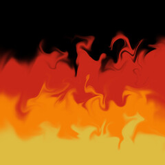 Drawing of flame-burning background and texture.