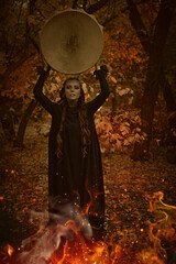 shamanic ritual in forest