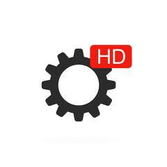 HD quality setting. Vector illustration