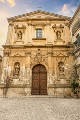 Fototapeta na wymiar Beautiful ancient church in Modica