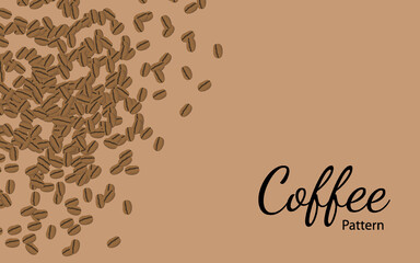 Coffee bean pattern background