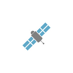 Fototapeta na wymiar Satellite icon logo design illustration