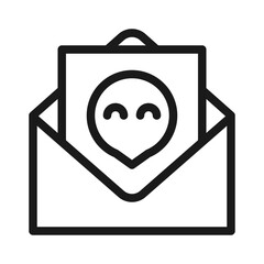 love envelope message happiness simple line icon