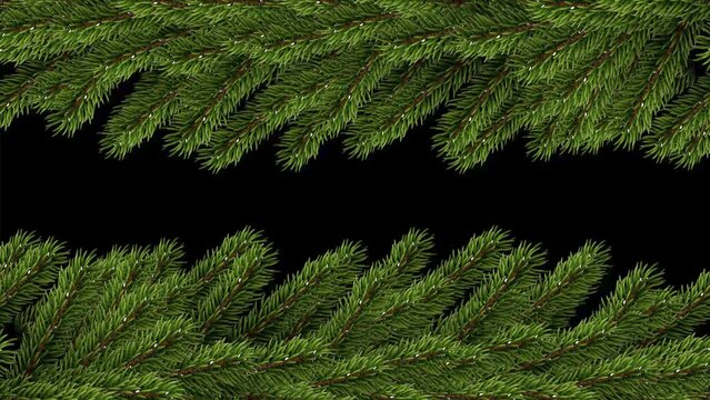 Overlay Christmas trees transition with alpha channel.