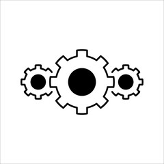 vector illustration setting icon isolated, on a white background.