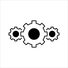 vector illustration setting icon isolated, on a white background.