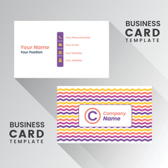 modern business card design . double sided business card design template . flat design business card inspiration.