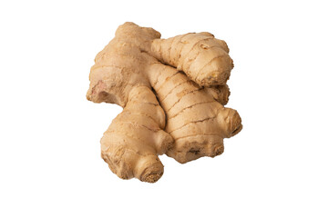 Ginger root isolated on white background.