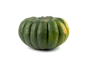 Green Pumpkin Isolated, Sweet Winter Squash, Whole Green Acorn Pumpkins