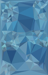 Fototapeta premium cubist style triangular mosaic in many shades of blue 