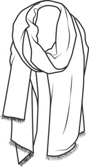 sketch of a scarf