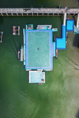 Ko Panyi or Koh Panyee floating football field in the muslim fishing village in Phang Nga Province, Thailand