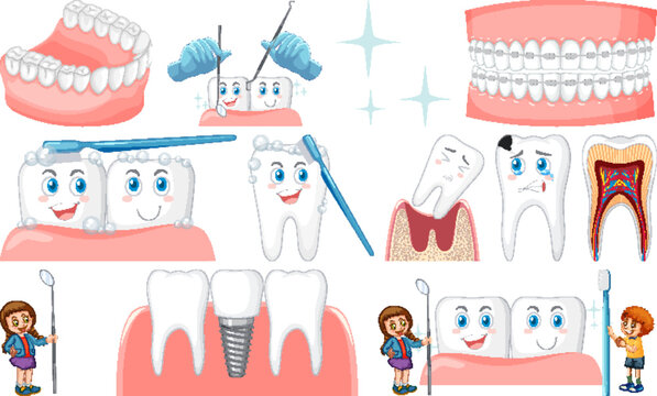 Set of dental care element