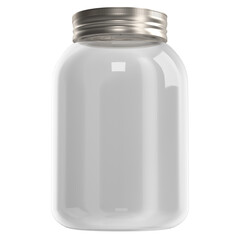 3d rendering illustration of an empty plastic jar