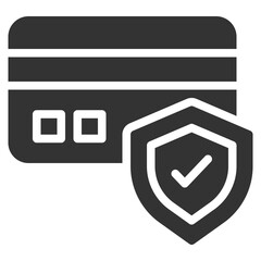 credit card security protection solid glyph icon